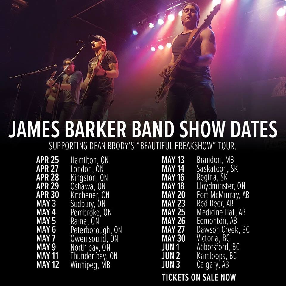 james barker band tour dates 2023